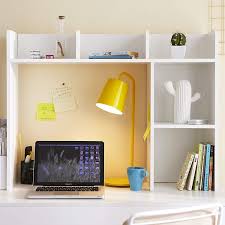 And even with all your stuff it still feels spacious. The Classic White Desk Bookshelf Overstock 14602818
