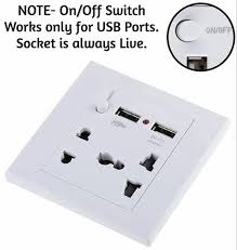 Usb Wall Socket Charger Power Panel