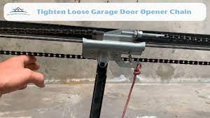 tighten loose garage door opener chain