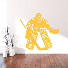 Shop for hockey art from the world's greatest living artists. Hockey Goalie Wall Decal Vinyl Decor Wall Decal Customvinyldecor Com