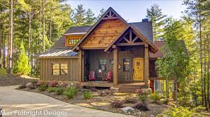 small cabin home plan with open living