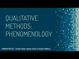 This phenomenological study seeks to understand a particular phenomenon in question (creswell, & poth, 2017). Qualitative Research Design Phenomenology Youtube