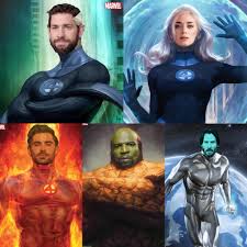 Krasinski and blunt leading the fantastic four has even resulted in fan art to give us an idea of what the pair would look like in blue spandex. My Fantastic Four Mcu Fancast Marvel Comics Wallpaper Marvel Artwork Fantastic Four