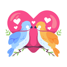 love birds free love and romance icons