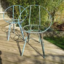 Set Of 4 Vintage Metal Garden Chairs