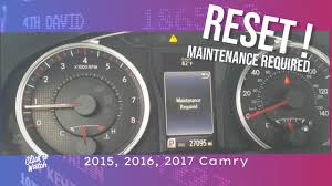 reset maintenance required toyota camry