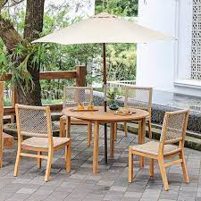 Charlotte Teak Wood Outdoor Dining Chair Set Of 2