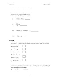 Koleksi / bank soalan peperiksaan akhir tahun pelbagai mata pelajaran bagi murid tahun 2. Pt3 Soalan Akhir Tahun Matematik Tingkatan 2