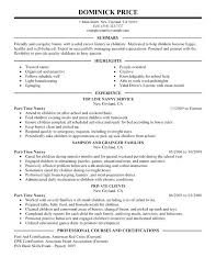 Sample Resume For Nanny Job This Is Letsdeliver Co