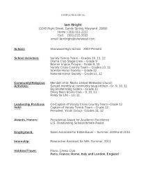 Sample Job Resume For High School Student First Time