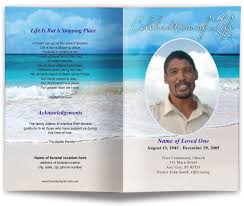 Caribbean Funeral Program Template Program Template