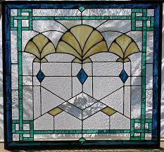 Art Deco Fans Stained Glass Window