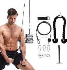 Kostenlose lieferung für viele artikel! Amazon Com Ihayner Pulley System With Loading Pin Lat Pull Down Machine Diy Gym Exercise Equipment Cable Attachment For Triceps Pull Down Biceps Curl Back Forearm Shoulder Sports Outdoors