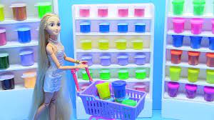 Cửa Hàng Slime Của Công Chúa Ariel ( búp bê Barbie) chị Bí Đỏ - YouTube
