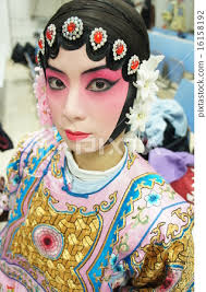 peking opera makeup stock photo