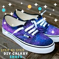 Take some old heels and make them amazing! Diy Canvas Shoes Step By Step Diy Galaxy Shoes