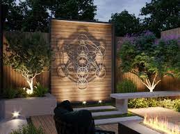 Metatron Cube Outdoor Metal Wall Art