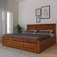 teak wood wooden king size double bed
