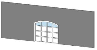 colonial arched garage door in revit