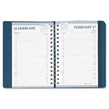 Daily Planner 12 Months Jan Dec Blue White