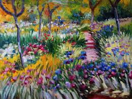 Claude Monet The Iris Garden At Giverny