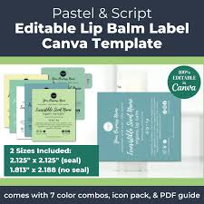 pastel lip balm label template