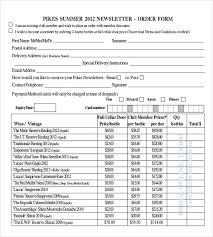 21 Order Form Templates Free Sample Example Format