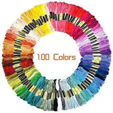 Amazon Com 100 Mix Color Cotton Embroidery Thread Cross
