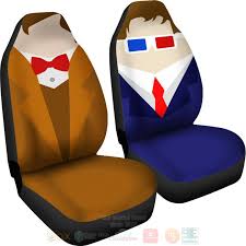 Doctor Who Blue Brown Car Seat Cover