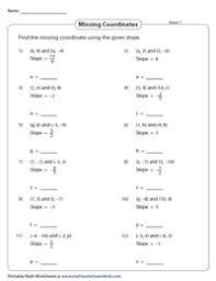 Adding and subtracting integers worksheets in many ranges including a number of choices for parentheses use. Slope Worksheets