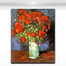 A showcase of some stunning paintings about pot of flowers and bouquet of flowers.this video would be a tribute to the artists who painted these wonderful. Flower Van Gogh Famous Painting Works Vase Of Red Poppies Oil Canvas Prints Picture Poster Mural Wall Art For Office Home Decor Famous Paintings Van Goghhome Decor Aliexpress