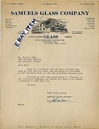 1933 Manufacturers Samuels Glass