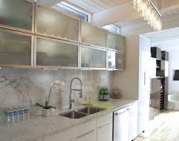 Frosted Glass Modern Kitchen Remodel
