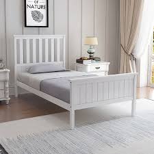 king single size wooden bed frame pine