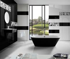 black and white tile is a huge bath trend