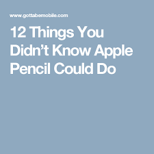 You will need that dedicated cable to do it, but the good news is that when you aren't using the cable to connect to the ipad, you can benefit (if you're using the iphone 8 or above) from. 12 Things You Didn T Know Apple Pencil Could Do Apple Pencil Ipad Pro Apple Pencil Ipad Pro Apps