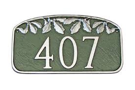 Oak Leaf Address Plaque Lawn Marker