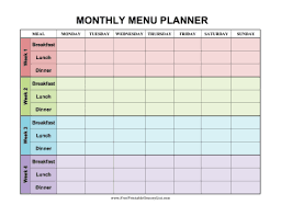 Monthly Menu Planner With Grocery List Magdalene Project Org