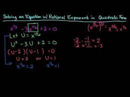 Solve A Rational Exponent Equation That