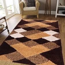 brown home office vibrant diamond carpet