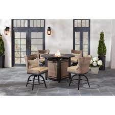 High Dining Fire Pit Seating Set