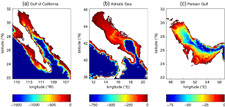 Bathymetric Charts Of A Gulf Of California B Adriatic Sea