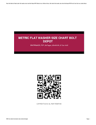 Metric Flat Washer Size Chart Bolt Depot