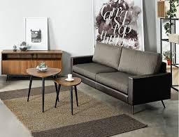 dansk fabric sofa with faux leather