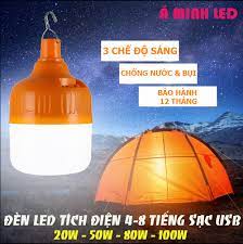 loại xịn - sạc điện có thể sạc cả bằng năng lượng mặt trời] bóng đèn tích  điện 80w, 100w bóng đèn led, sử dụng cho đi du lịch qua đêm, bán