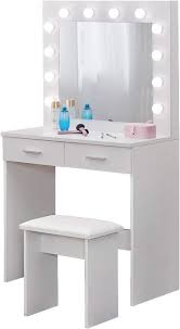 clipop modern makeup table with mirror