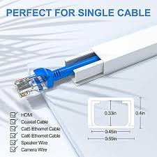 Yecaye 250 Inch One Cord Channel Cable Concealer Cord Cover Wall Cable Management System Cable Hider Cable Raceway Kit For A Power