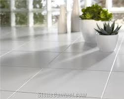 pure white quartz stone tile for