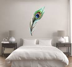 Feather Wall Decal Peacock Feather