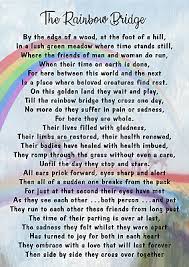 rainbow bridge pet loss poem print ebay